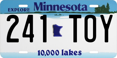 MN license plate 241TOY