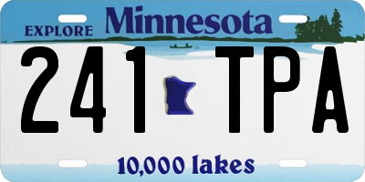 MN license plate 241TPA