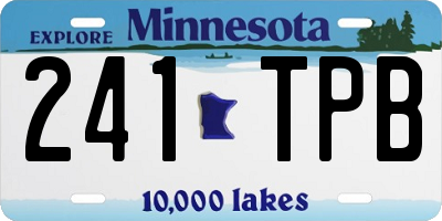 MN license plate 241TPB