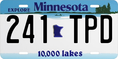 MN license plate 241TPD