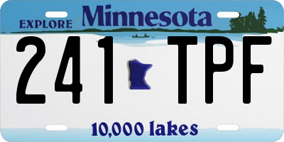 MN license plate 241TPF