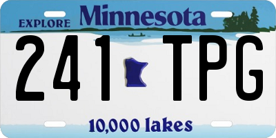 MN license plate 241TPG