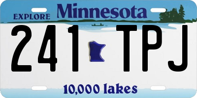 MN license plate 241TPJ