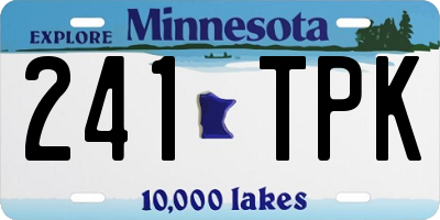 MN license plate 241TPK