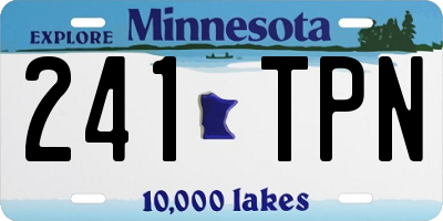 MN license plate 241TPN