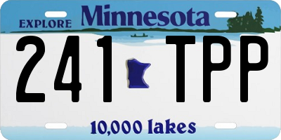 MN license plate 241TPP
