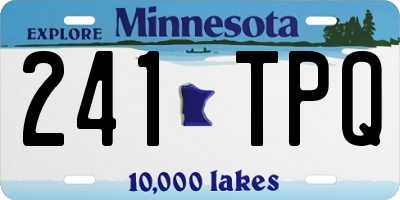 MN license plate 241TPQ
