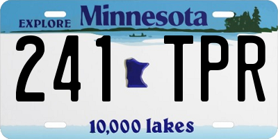 MN license plate 241TPR