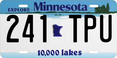 MN license plate 241TPU