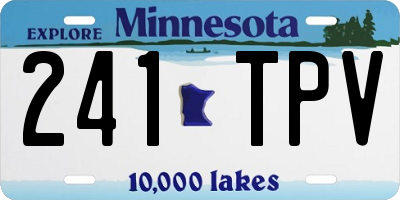 MN license plate 241TPV