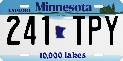 MN license plate 241TPY