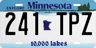 MN license plate 241TPZ