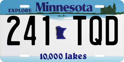 MN license plate 241TQD