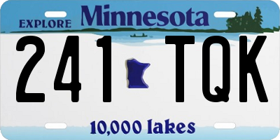 MN license plate 241TQK