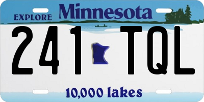 MN license plate 241TQL