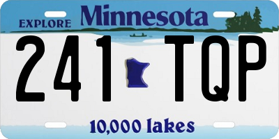 MN license plate 241TQP