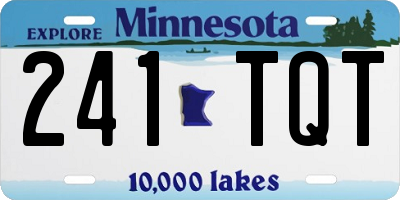 MN license plate 241TQT