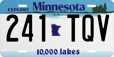 MN license plate 241TQV