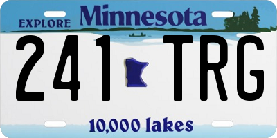MN license plate 241TRG