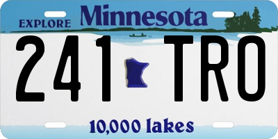 MN license plate 241TRO