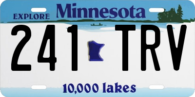 MN license plate 241TRV