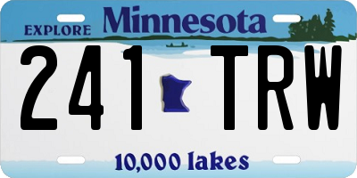 MN license plate 241TRW
