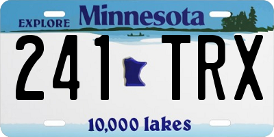 MN license plate 241TRX