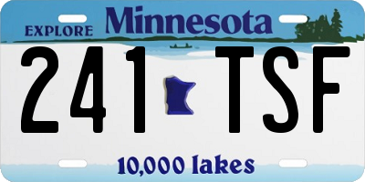 MN license plate 241TSF