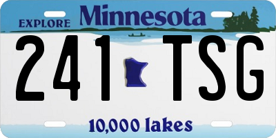 MN license plate 241TSG