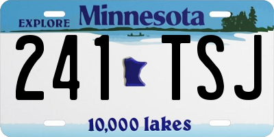 MN license plate 241TSJ