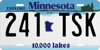 MN license plate 241TSK