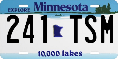 MN license plate 241TSM