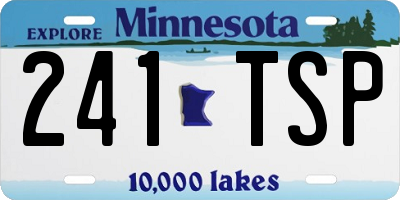MN license plate 241TSP