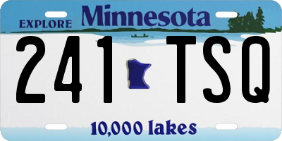 MN license plate 241TSQ