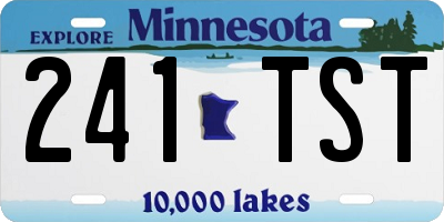 MN license plate 241TST
