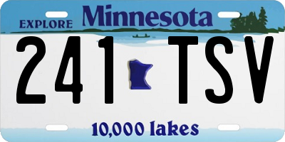 MN license plate 241TSV