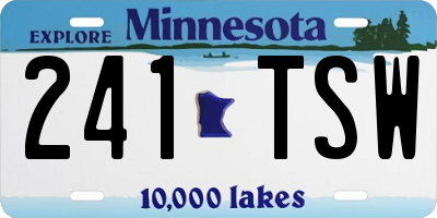 MN license plate 241TSW