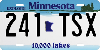 MN license plate 241TSX