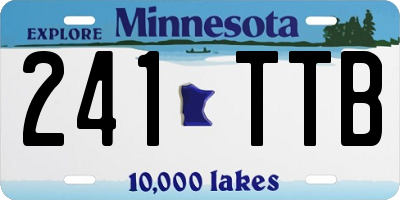 MN license plate 241TTB