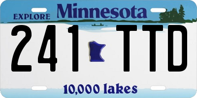 MN license plate 241TTD