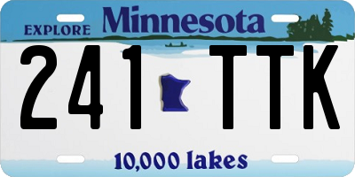 MN license plate 241TTK