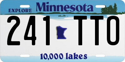 MN license plate 241TTO