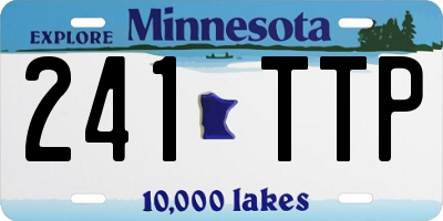 MN license plate 241TTP