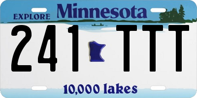 MN license plate 241TTT