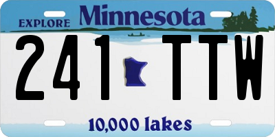 MN license plate 241TTW
