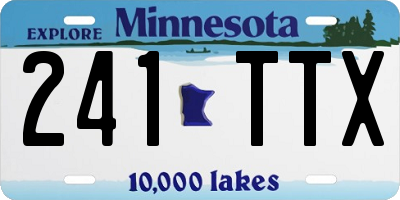 MN license plate 241TTX