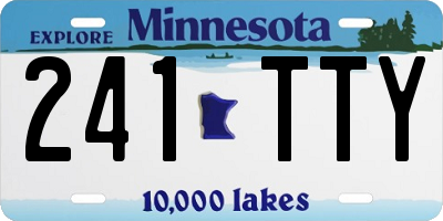 MN license plate 241TTY