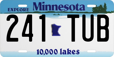 MN license plate 241TUB