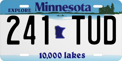 MN license plate 241TUD