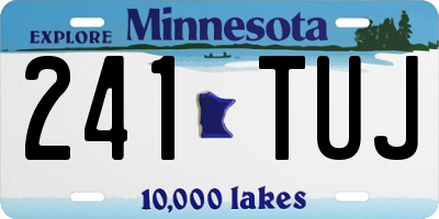 MN license plate 241TUJ